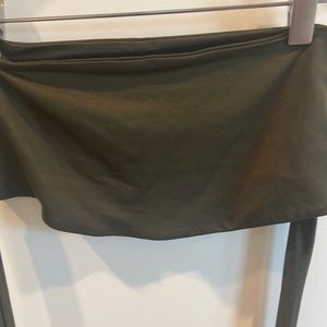 Olive green tube top with body strap.